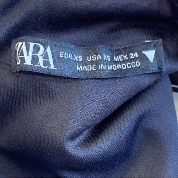 Zara Floral Ruched Mini Dress Size XS - Picture 12 of 16